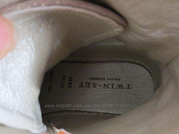 Skórzane botki luksusowej włoskiej marki Twin Set SimonaBarbieri, r.32