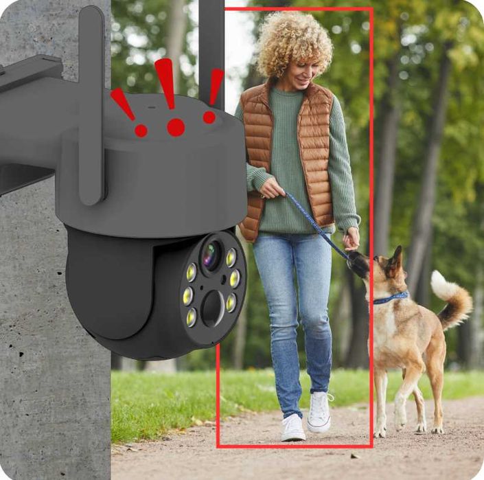 Nowa Kamera Solarna 5MP WiFi Obrotowa Zewnętrzna IR LED 30m - OKAZJA