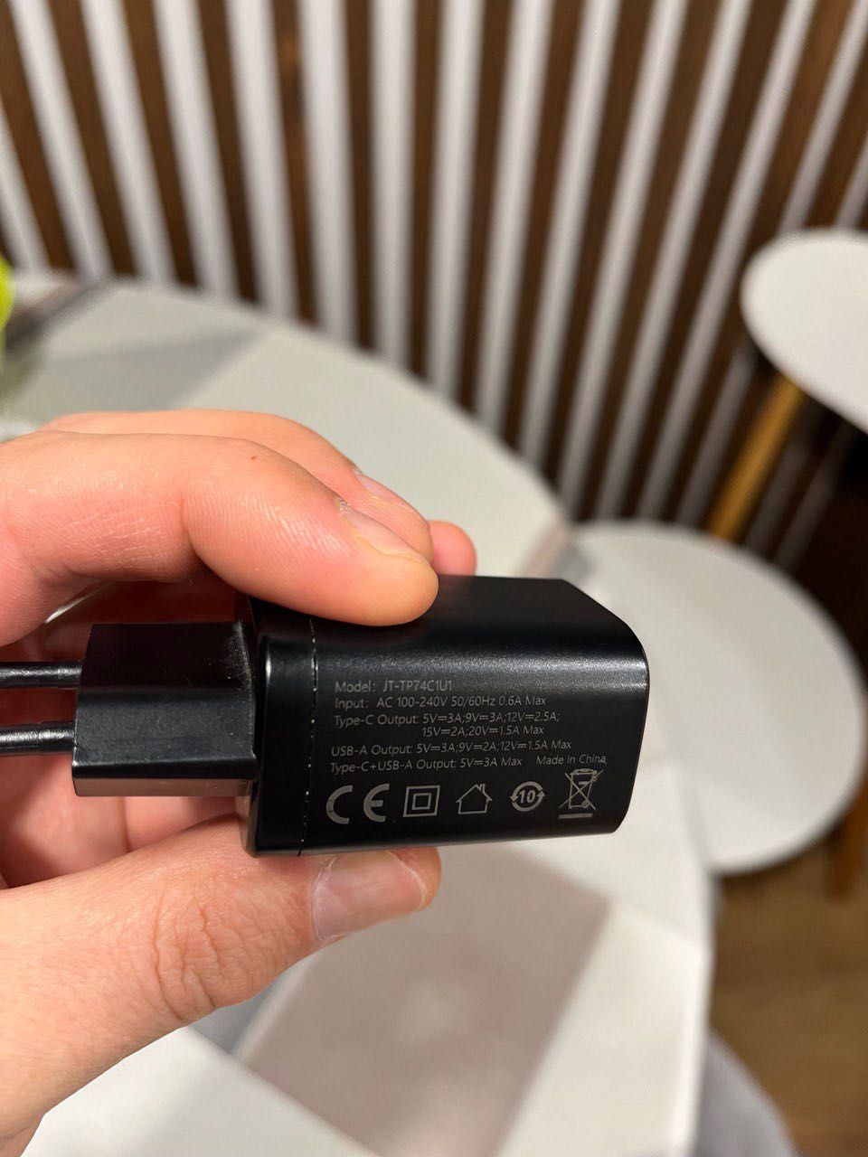 Зарядний блок Essager USB Type-C/Type-A 30w швидка зарядка