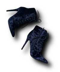 Nowe botki szpilka Just Fabulous Merel navy blue 43