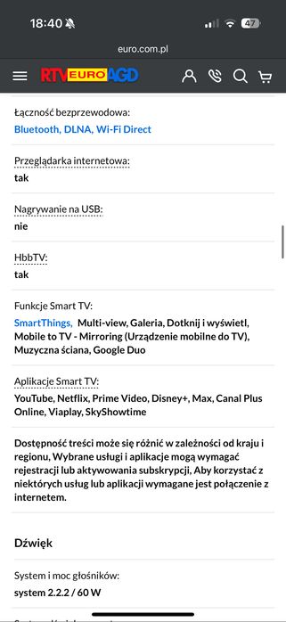 Telewizor Samsung 55” OLED, QD-OLED 4K UHD stan idealny