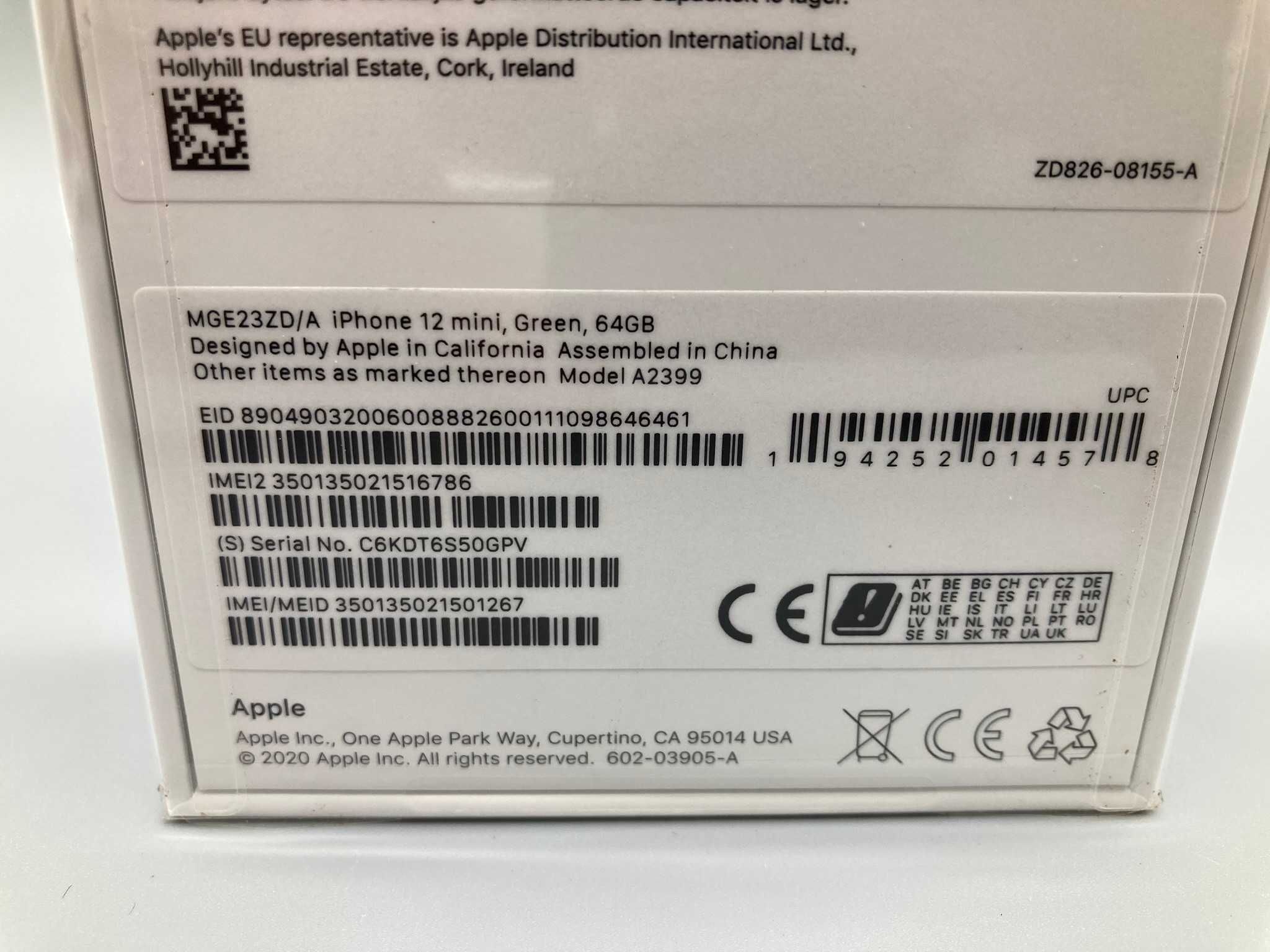 Iphone 12 mini 64Gb Model A2399 Neverlock Green 2020 рік Новий