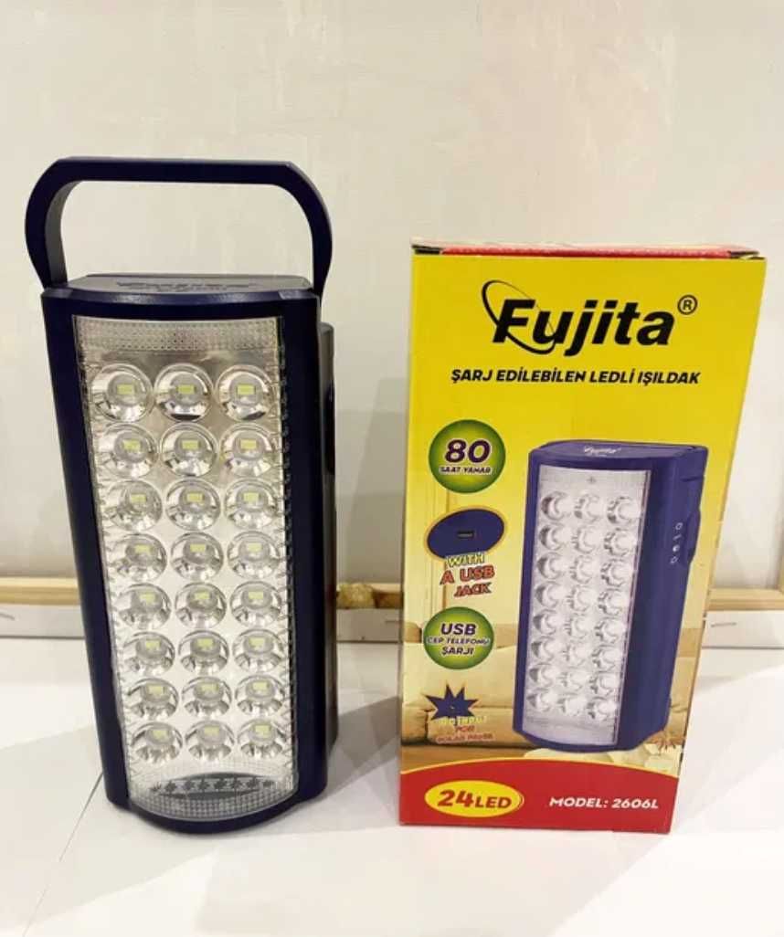 фонарь акумуляторний світлодіодний ліхтар Fujita світильник 24 LED