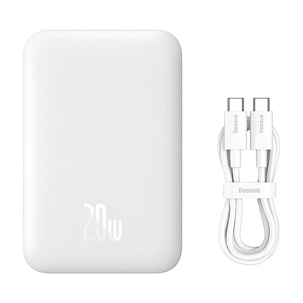 Powerbank Baseus Magnetic Mini Air PPCXM06A 6000mAh 20W z kablem Simpl