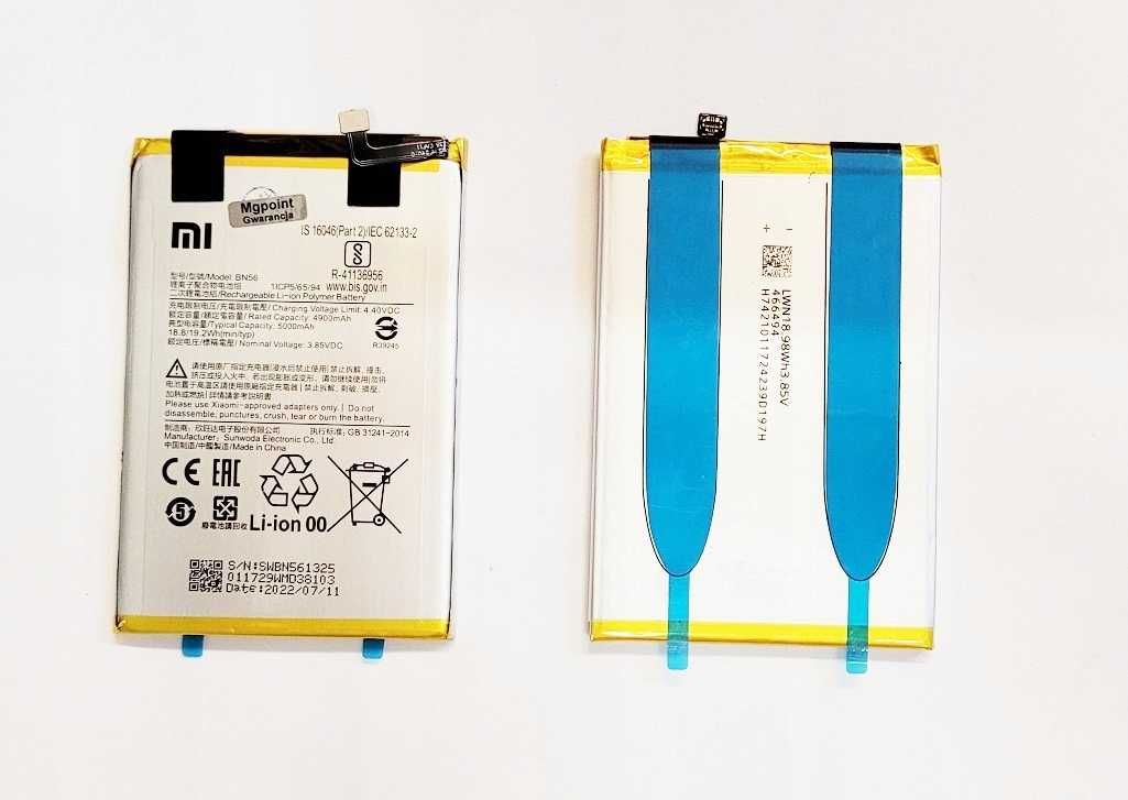 Oryginalna bateria BN56 5000 mAh do Xiaomi Redmi 9A 9AT 9C Poco M2 Pro