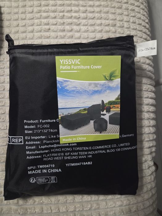Yissvic pokrowiec do salonu ogrodowego 213 x 132 x 74 cm