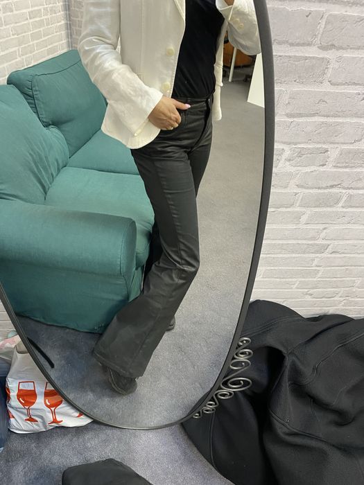 Betty Barclay dzwony slim skora skórkowe flare woskowane woskowe