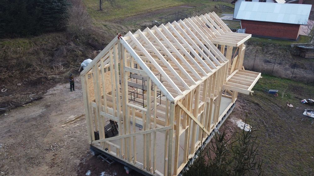 Domy szkieletowe, zadaszenia, tarasy, garaże wiaty, dostawa montaż