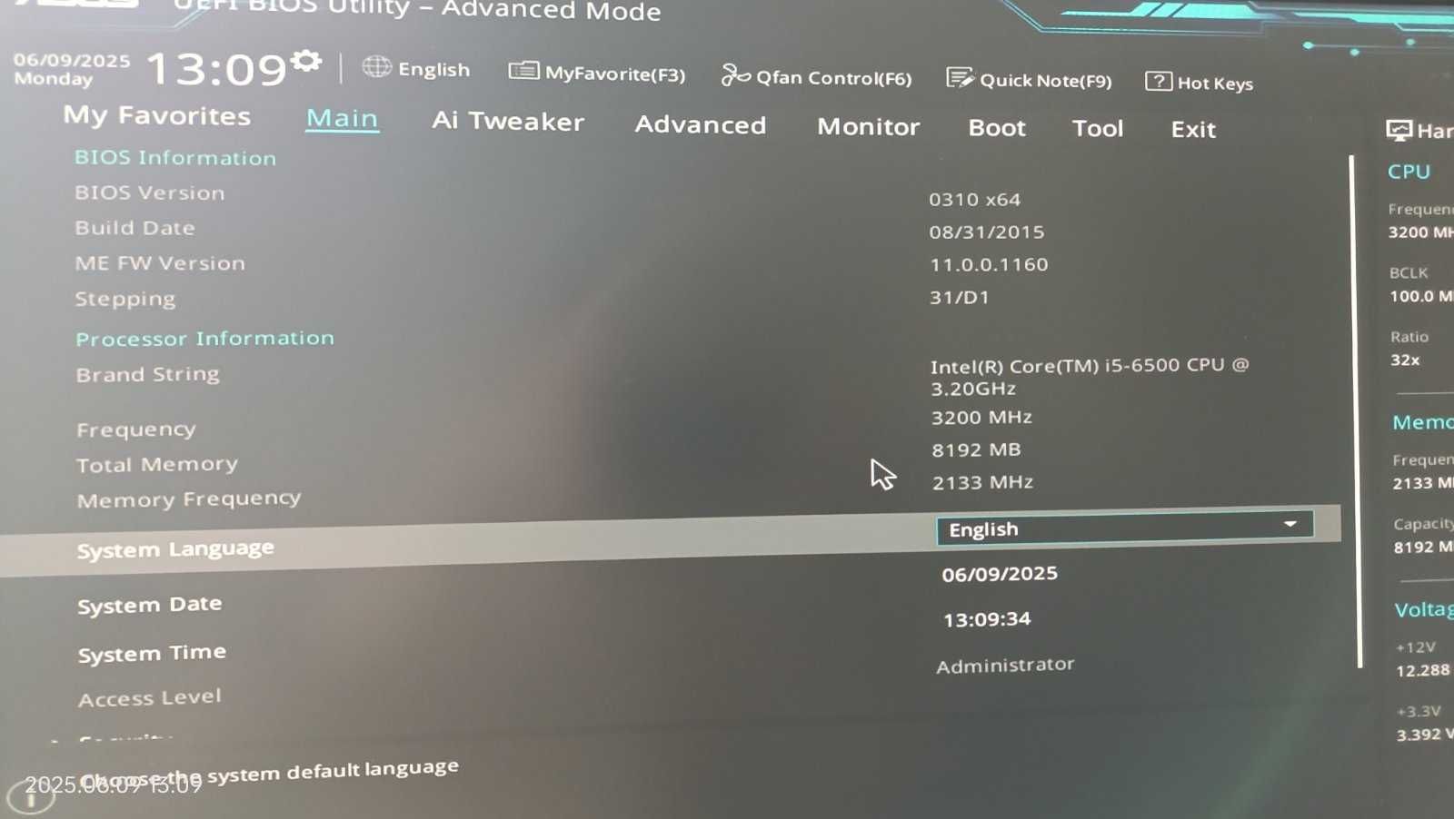 Комплект s1151 Asus B150M-c + Core i5 6500 BOX + 8Gb DDR4