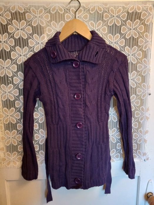 Sweter fioletowy dziewczęcy