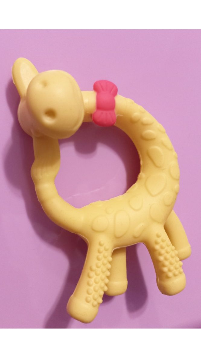Gryzak silikonowy żyrafa do gryzienia smiki dla niemowląt