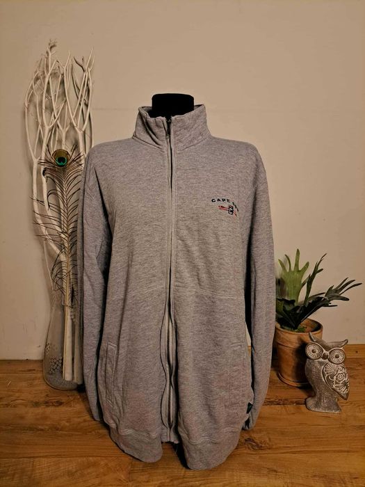 Bluza rozpinana Cuffy’s L szara z wysokim kołnierzem 100% bawełna