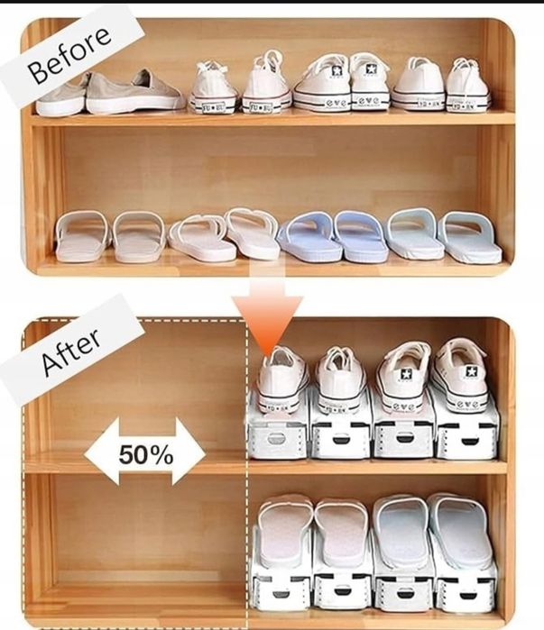 Organizer na buty BIGLUFU, przechowywanie butów, stojak na buty 20szt
