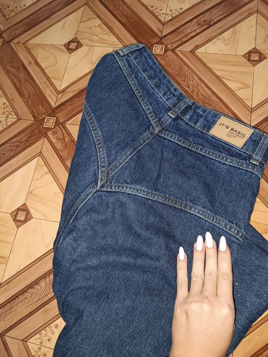 Джинси синие мом