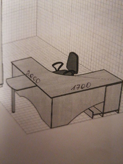 Офісний стіл, розмір 200х170, б/у
