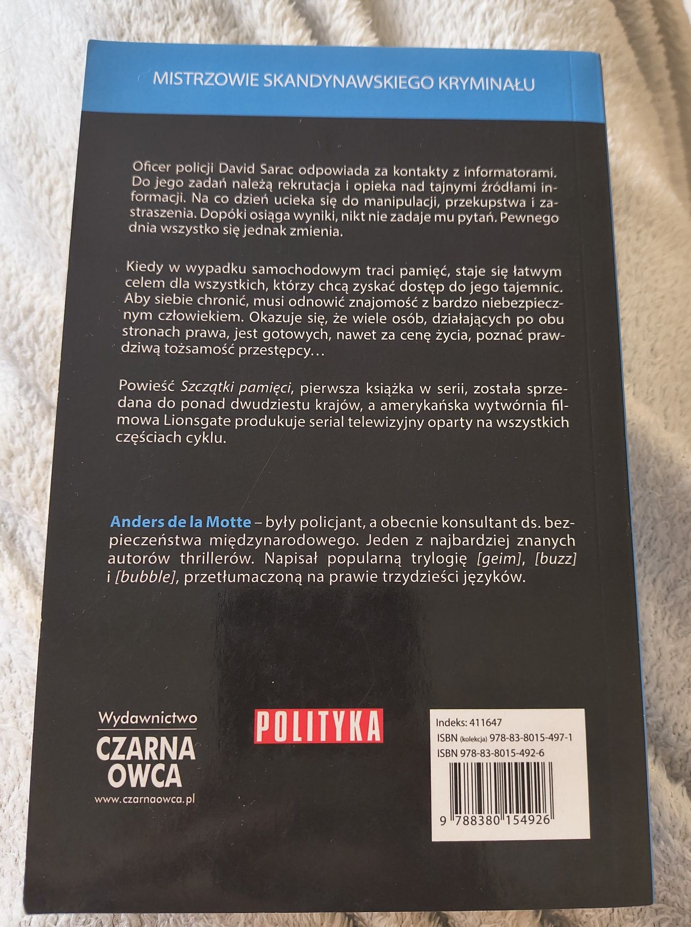 Szczątki pamięci – Anders de la Motte, kryminał, miękka oprawa
