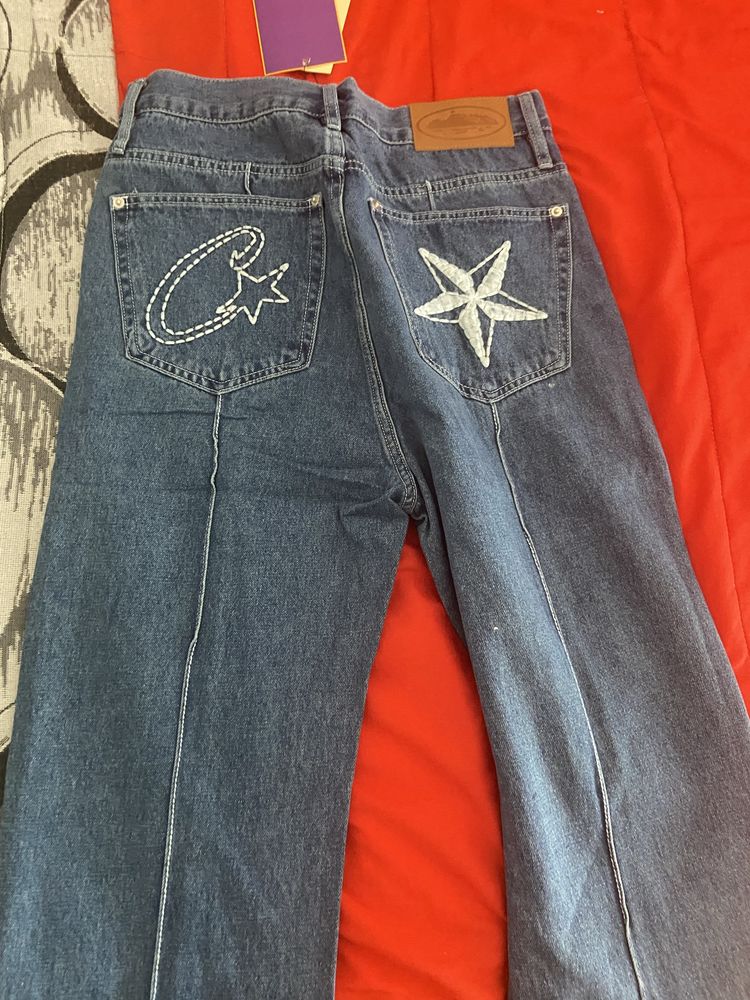 Calça de ganga azul corteiz