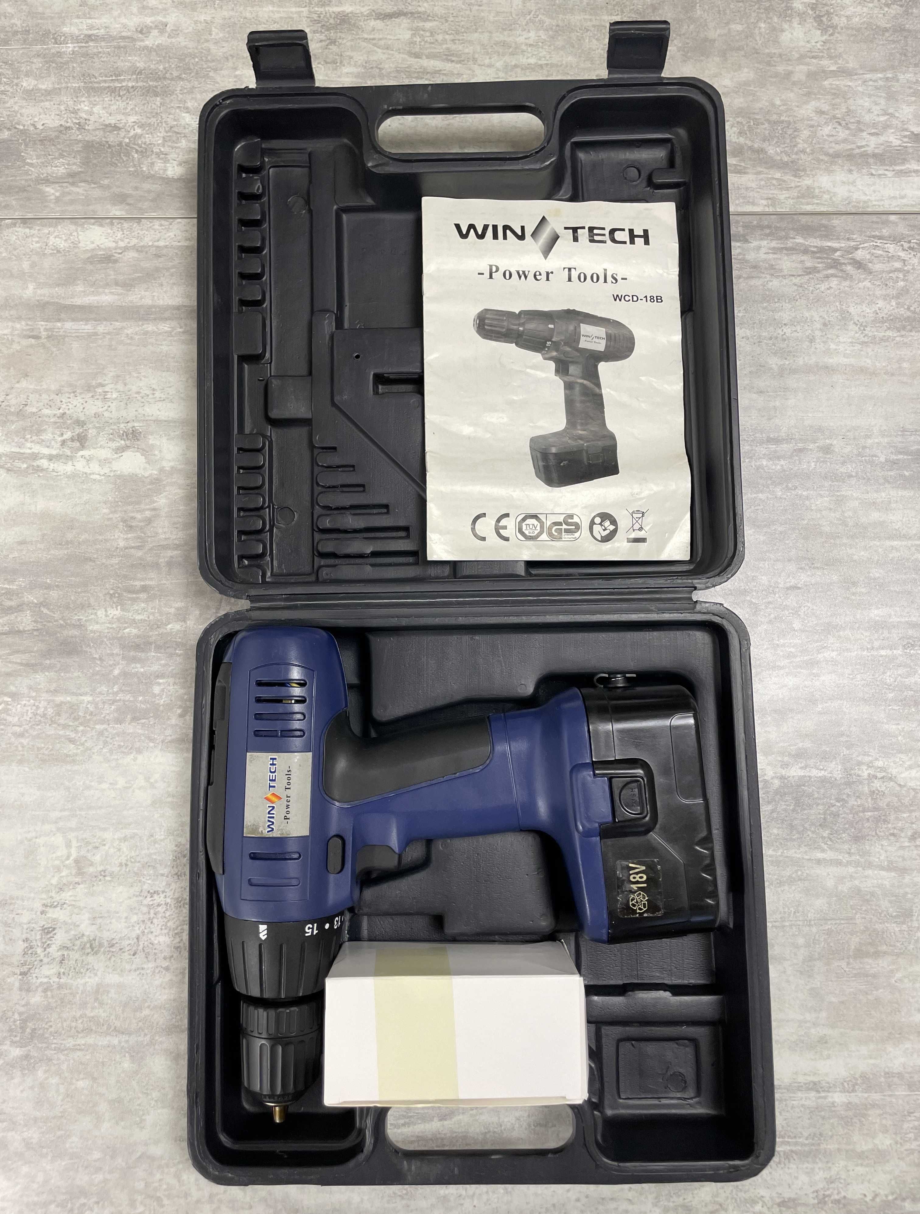 Новий Шурупокрут Шуруповерт WinTech 21V Li-ion, 2600 mAh