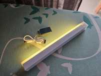 Lampka LED z czujnikiem ruchu, nowa, 20 cm,  usb, do szafy szuflady