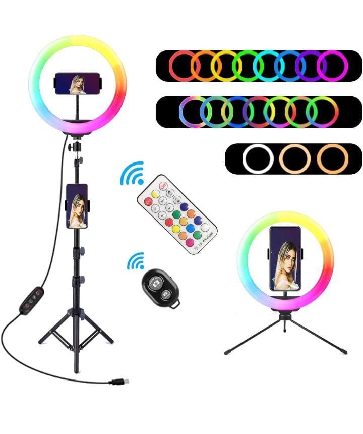 10" RGB Selfie Ring Light,  Pierścień Led w kolorze