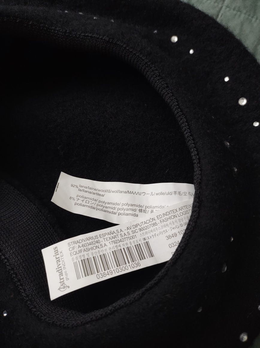 Stradivarius rozmiar M wełniany beret damski