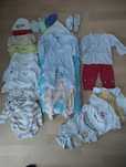 Ciuchy dla chłopca rozmiar 56 body, spodnie, becik, czapka, pajacyk