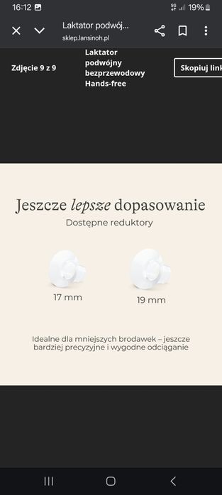 Laktator podwójny lansinoh