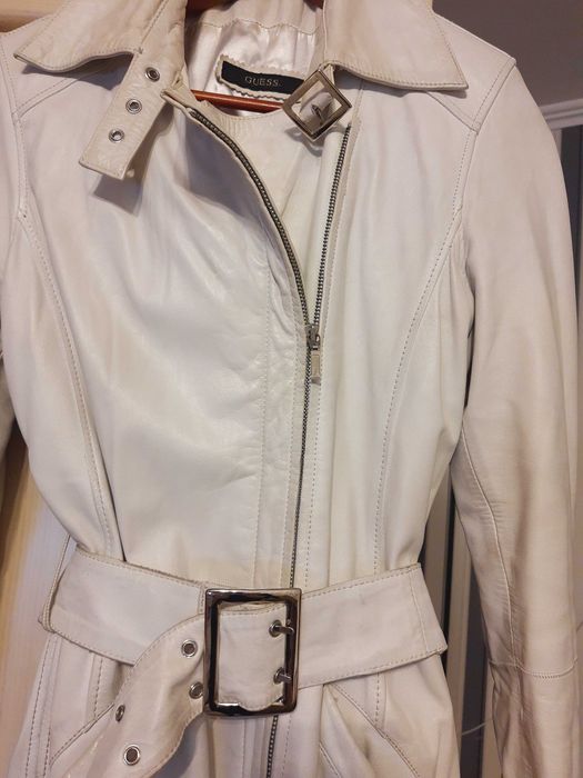 Тренч Guess, оригинал, натуральная кожа, размер М 42-46, плащ, пальто