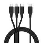 Kabel 3w1 Typ C do Lightning / Typ C / Micro USB 2,4A C171 1,2 m