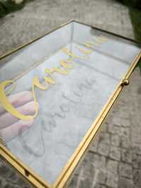 Caixa de vidro personalizada "Carolina"