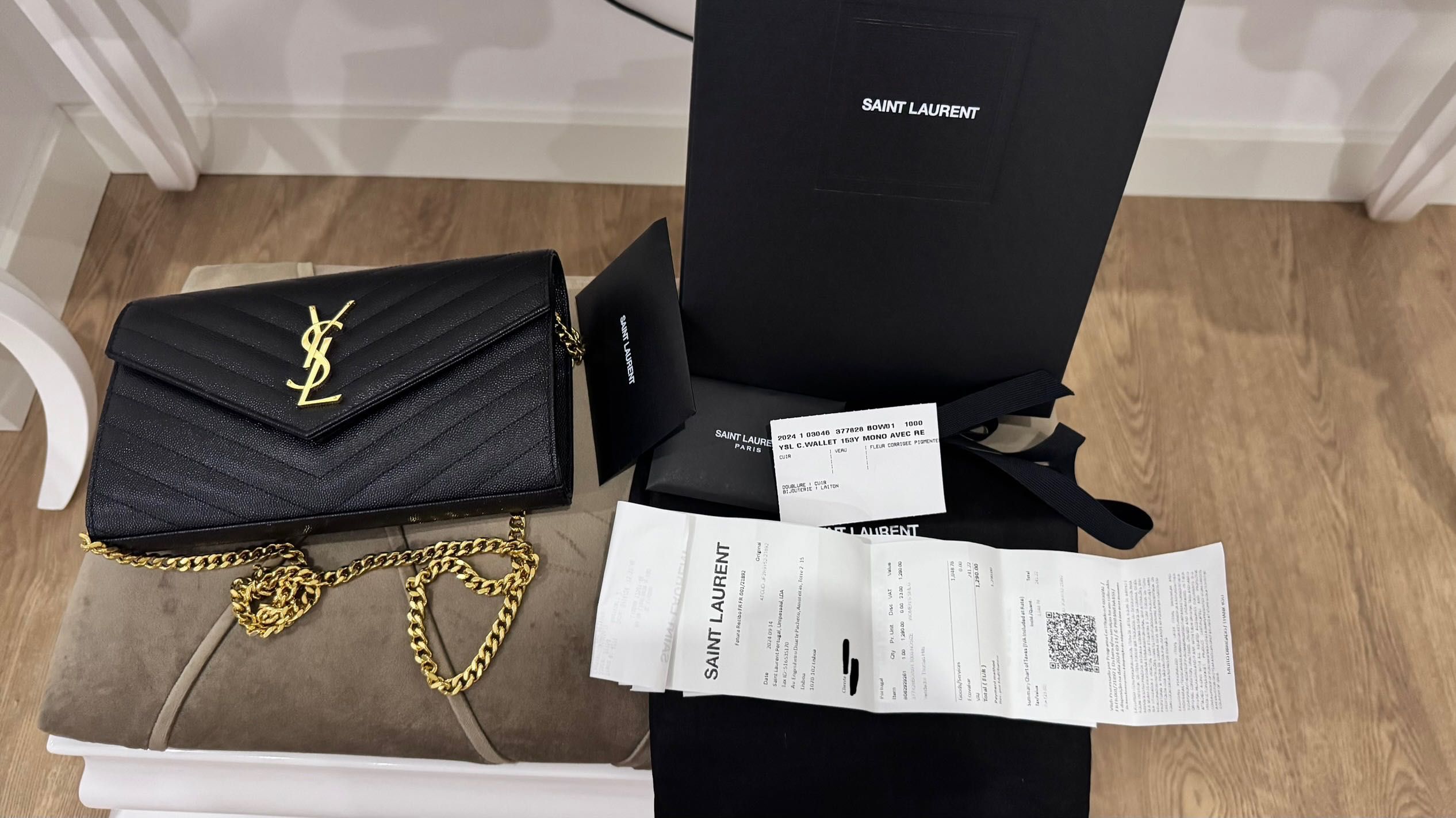 Mala Yves Saint Laurent Cassandra Wallet On Chain - original