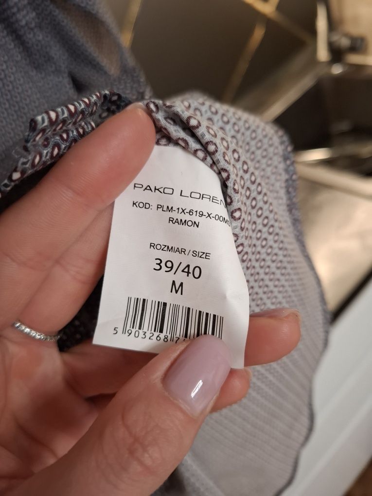 Pako lorente, koszula, męską koszula, wzór, slim fit, M, L, bawełna,