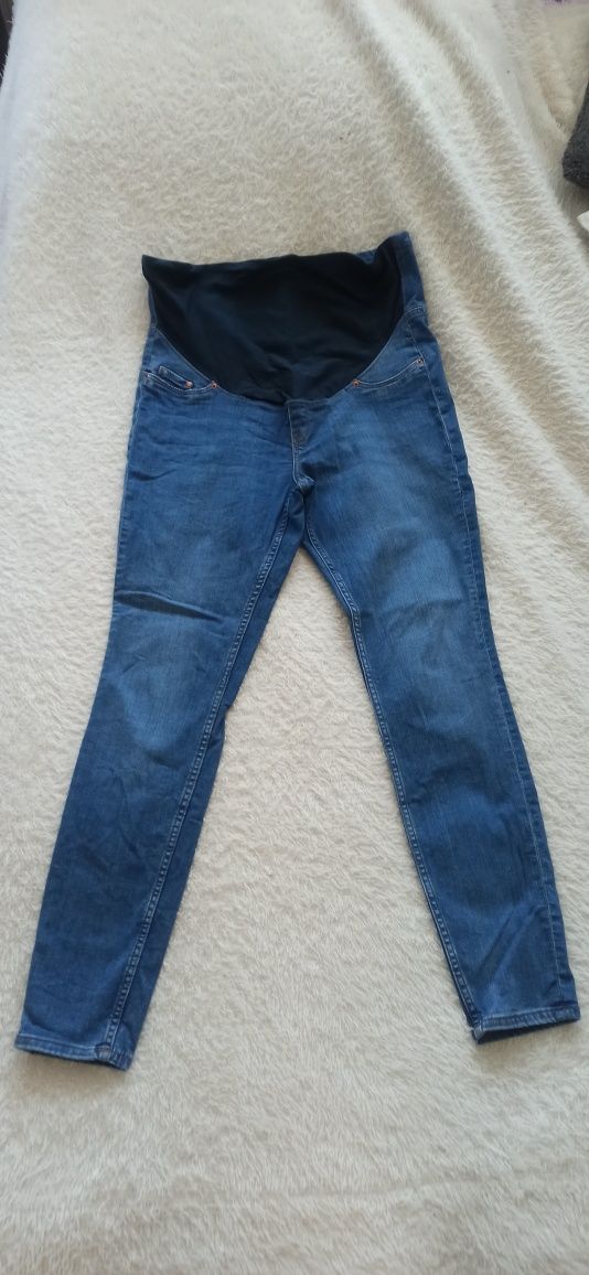 Spodnie jeansy ciążowe super skinny rozmiar L w kolorze niebieskim
