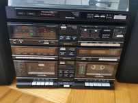 SANYO JT6050L + JA6050 + RDW6050 + TP6050 z kolumnami FISHER UNIKAT