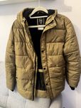 Kurtka zimowa ferie narty snowboard ciepła 158 khaki stan igla smyk