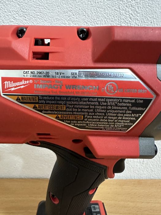 Ударний гайковерт Milwaukee M18 FUEL 2967-20 1/2" (FHIW2F12-0)