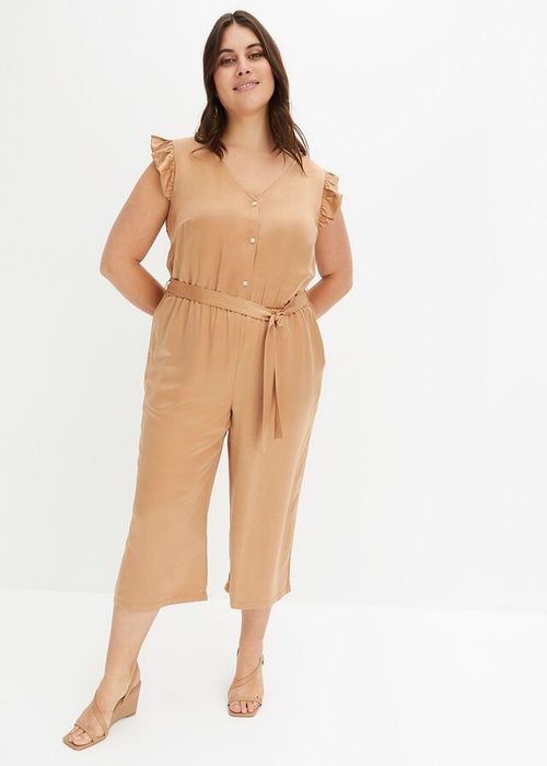 B.P.C złoty kombinezon satynowy z falbanami ^38