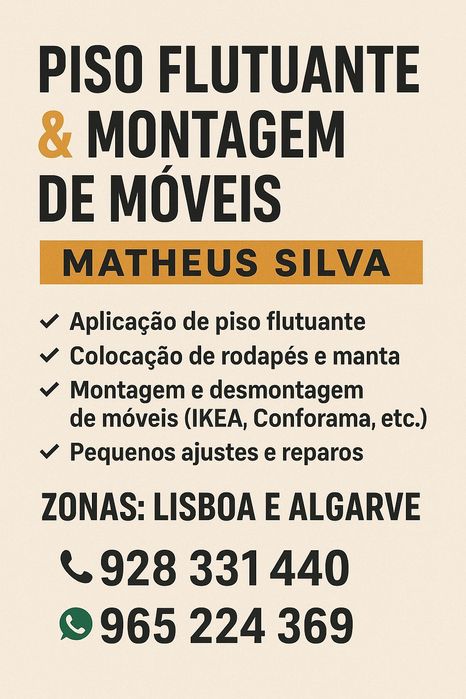 “Instalação de Piso Flutuante e Móveis – Qualidade e Confiança