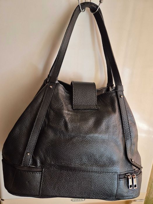 Сумка чорна. Шкіра натуральна.