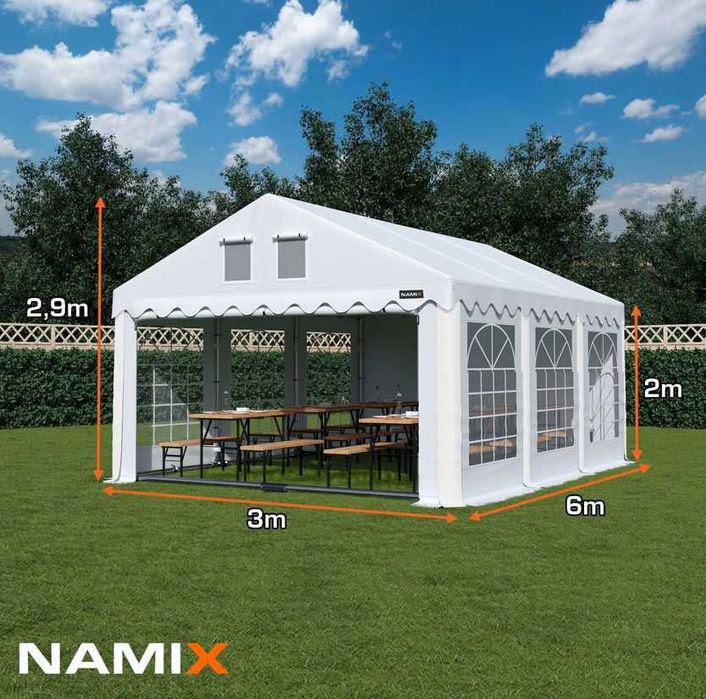 Namiot ROYAL 3x6 ogrodowy imprezowy garaż wzmocniony PVC 560g/m2