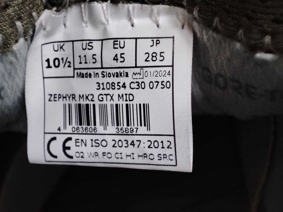 ОРИГІНАЛ100%!!Черевики Lowa Zephyr Mk2 GTX MID 310854 C30 0750