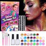 Zestaw do robienia tatuaży brokatowe BROKATY Tattoo Glitter Kit