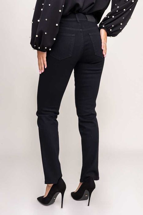 Czarne Spodnie Jeansowe Plus Size rozmiar 38,  Bawełna 97 %