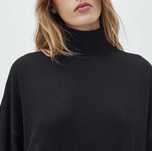 Sweter Golf Massimo czarny r. M wełna kaszmir tunika sukienka