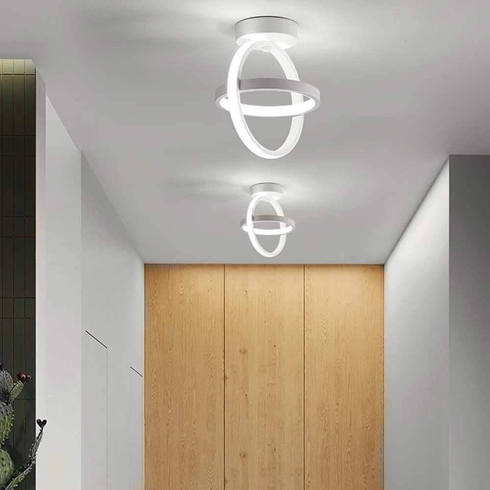 Zestaw 2 sztuk Lampa sufitowa LED 2 koła Biała EIDISUNY