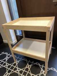 Ikea SNIGLAR Stół do przewijania, buk/biały, 72x53 cm