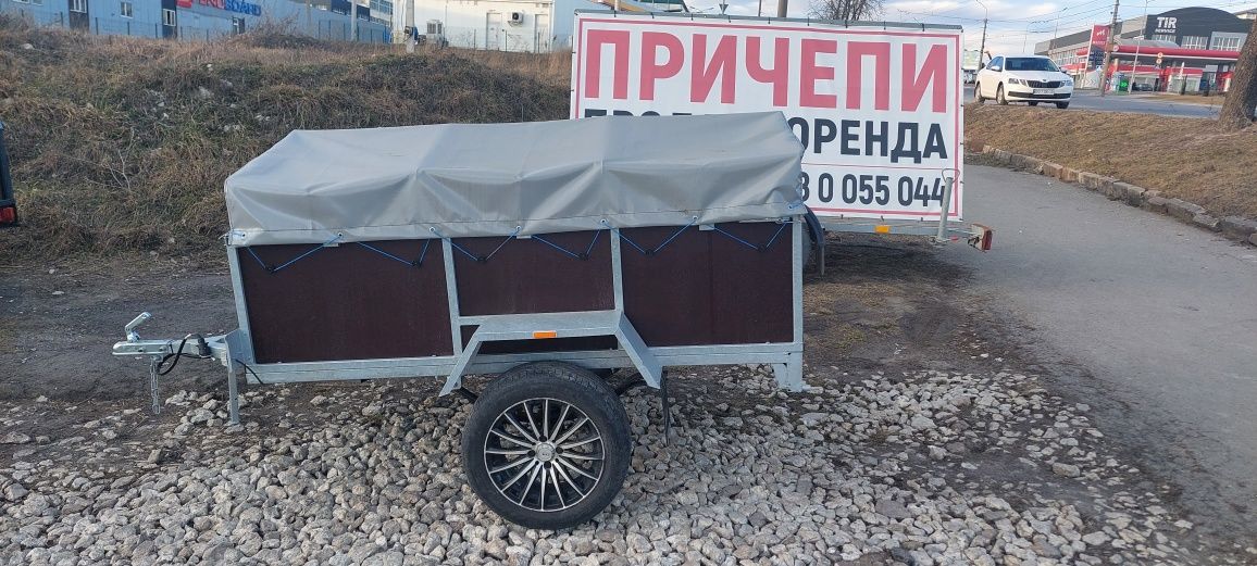Прицеп легковий / причіп фанерний 2.0×1.35×0.5 УСИЛЕНИЙ ОЦИНКОВАНИЙ