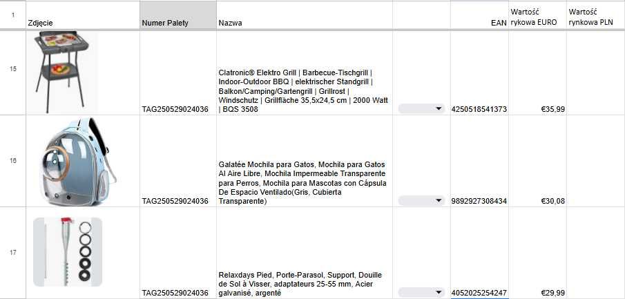 Paleta MIX ABC 15 szt AMAZON Paleta mix dom & ogród & zwierzęta 4036