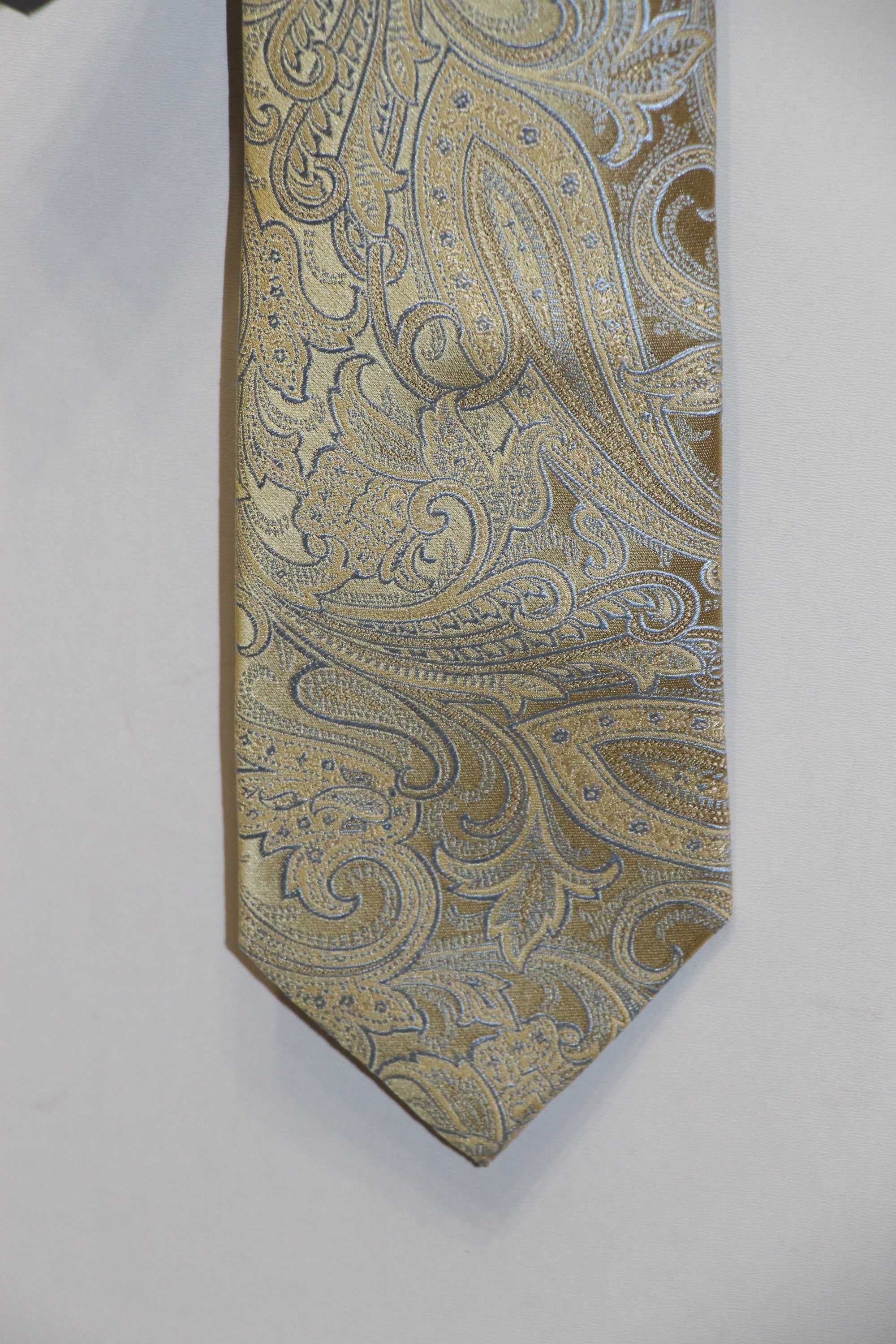 Новий золотистий галстук узор, краватка Jeff Banks Silk