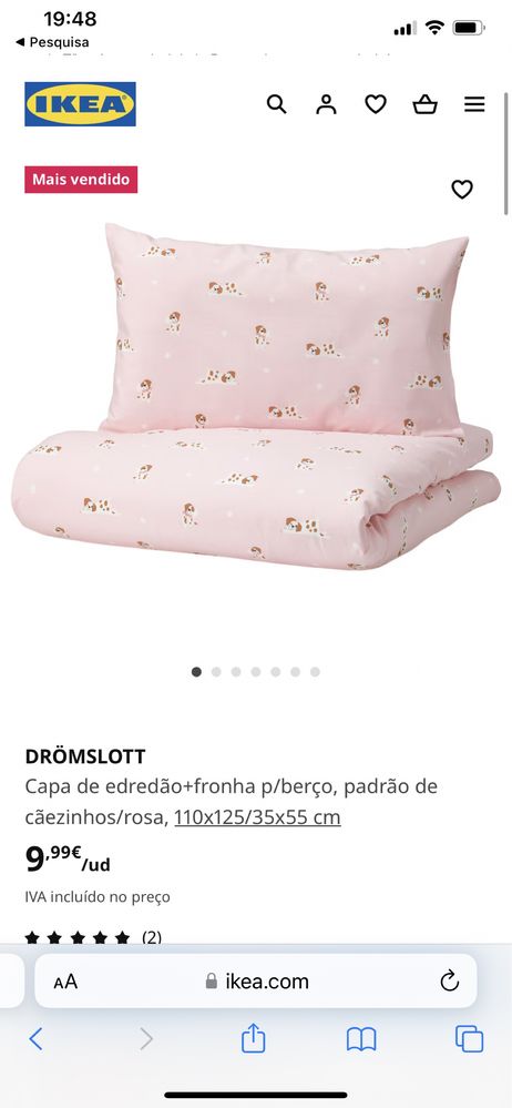 Roupa de berco de bebe novo